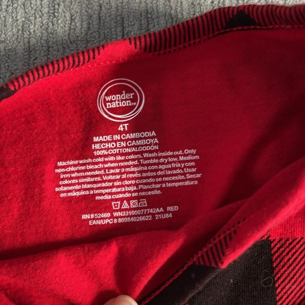 Red and Black Buffalo Plaid long sleeve dress - Picture 2 of 4